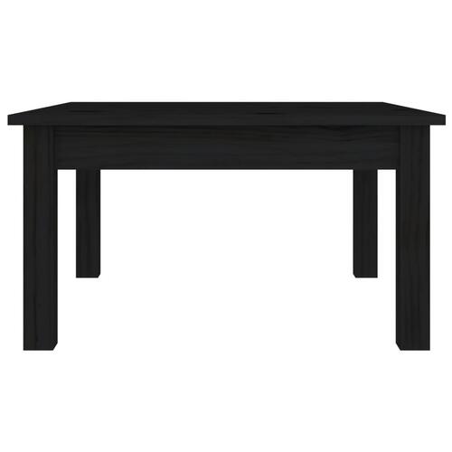 Sofabord 55x55x30 cm massivt fyrretræ sort