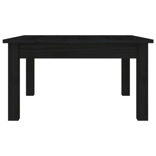 Sofabord 55x55x30 cm massivt fyrretræ sort