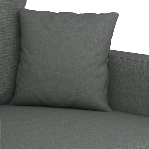 2 personers sofa med hynder stof mørkegrå
