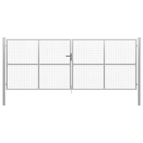 Havelåge galvaniseret stål 415 x 200 cm sølvfarvet