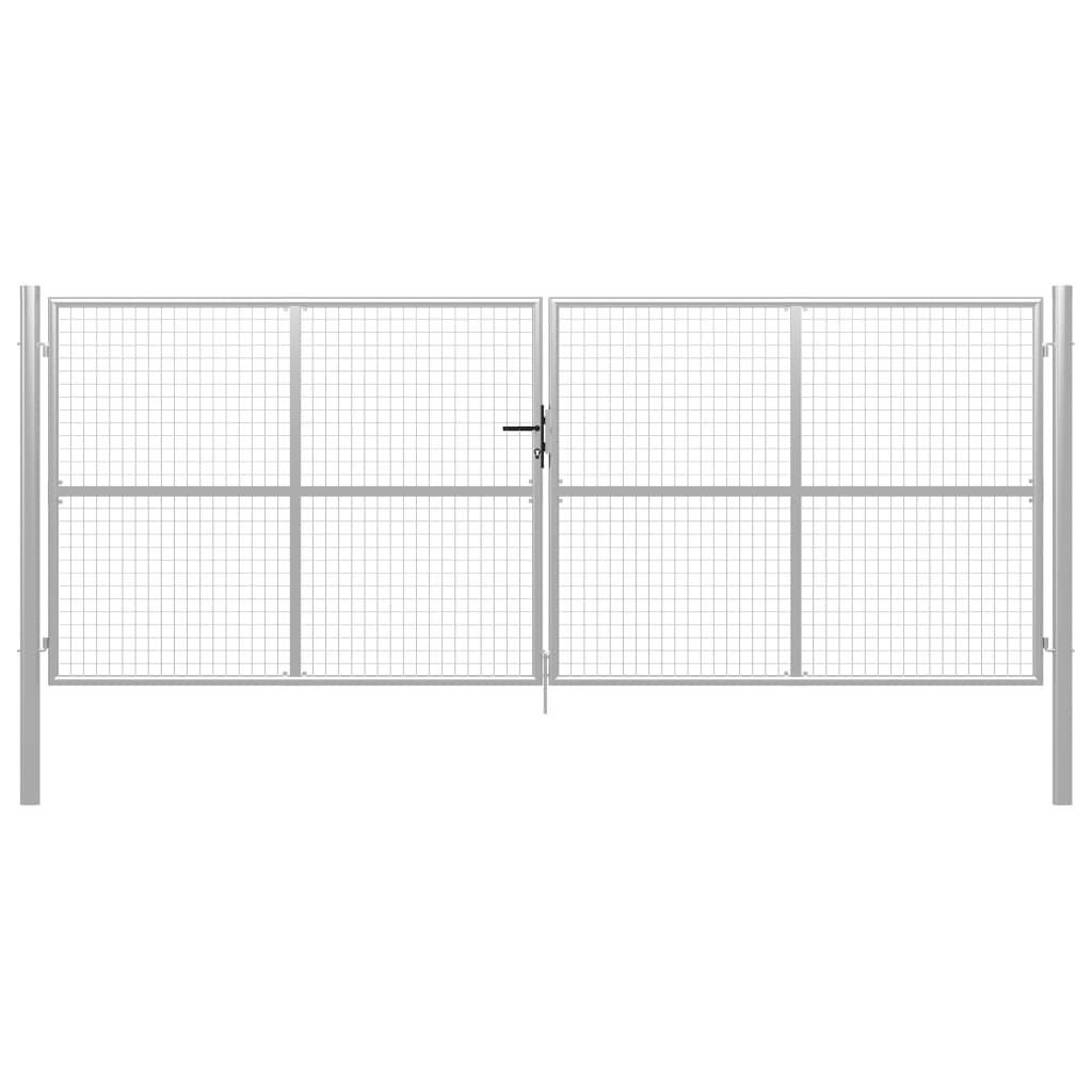 Havelåge galvaniseret stål 415 x 200 cm sølvfarvet