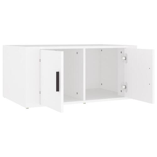 Sofabord 80x50x36 cm konstrueret træ hvid