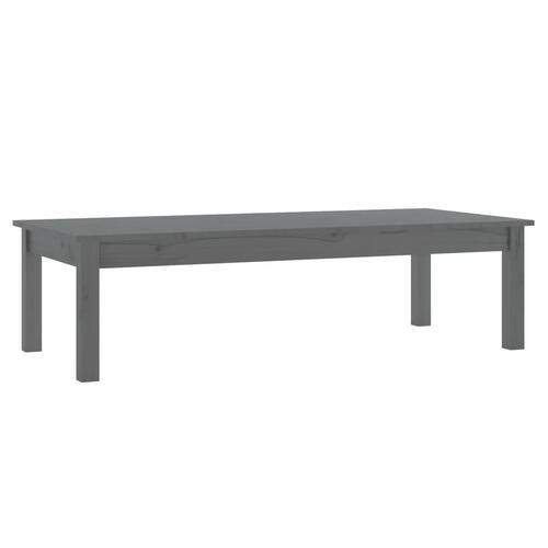 Sofabord 110x50x30 cm massivt fyrretræ grå