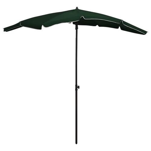 Parasol med stang 200x130 cm grøn