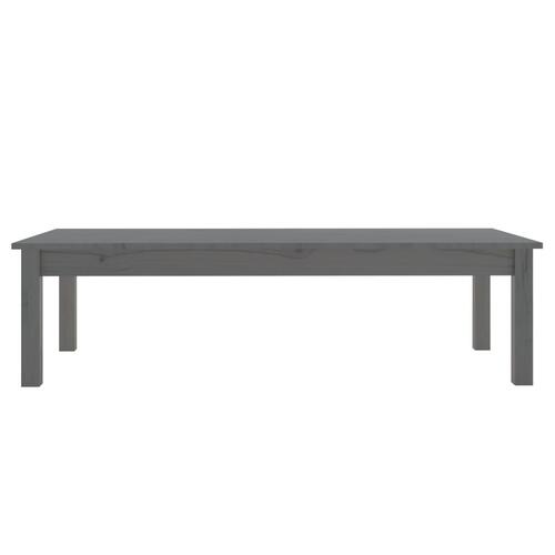 Sofabord 110x50x30 cm massivt fyrretræ grå