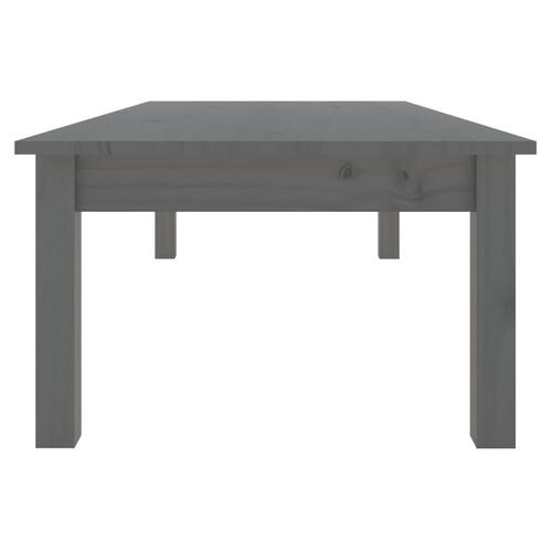 Sofabord 110x50x30 cm massivt fyrretræ grå