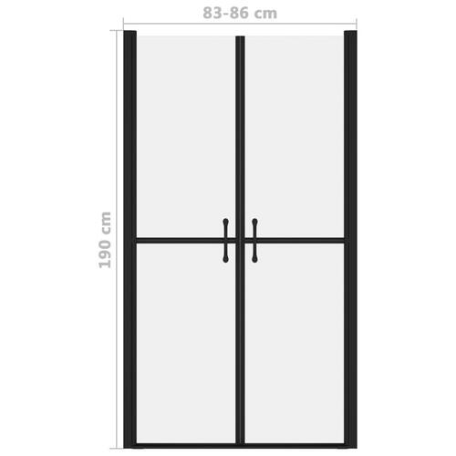 Brusedør (83-86)x190 cm sikkerhedsglas matteret