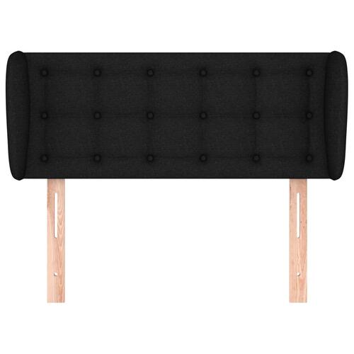 Sengegavl med kanter 103x23x78/88 cm stof sort