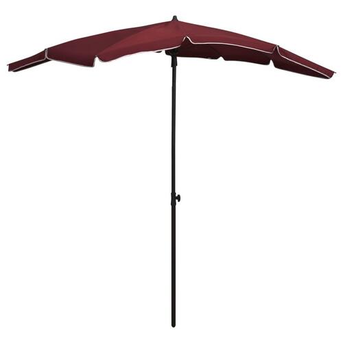 Parasol med stang 200x130 cm bordeaux