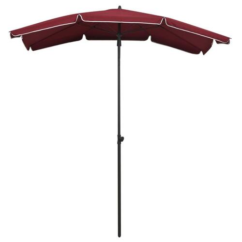 Parasol med stang 200x130 cm bordeaux