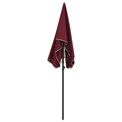 Parasol med stang 200x130 cm bordeaux
