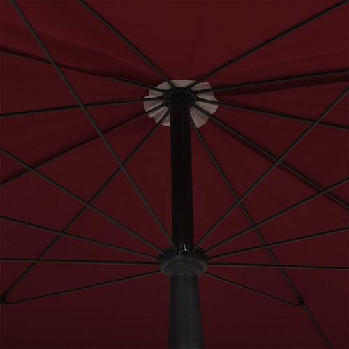 Parasol med stang 200x130 cm bordeaux