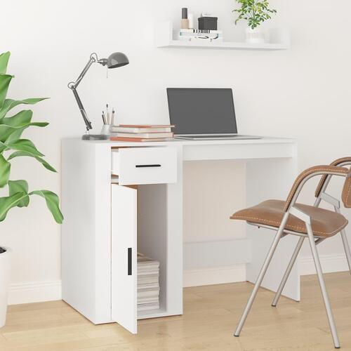 Skrivebord 100x49x75 cm konstrueret træ hvid