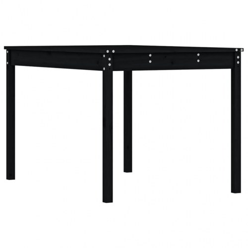Havebord 121x82,5x76 cm massivt fyrretræ sort