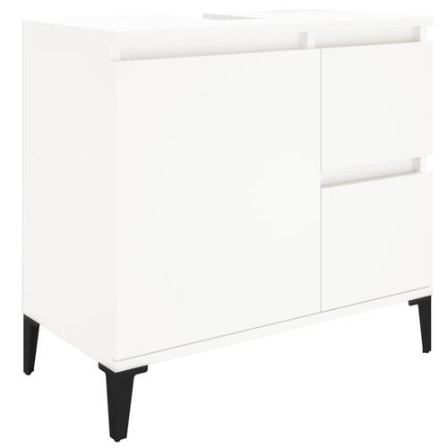 Badeværelsesskab 65x33x60 cm konstrueret træ hvid