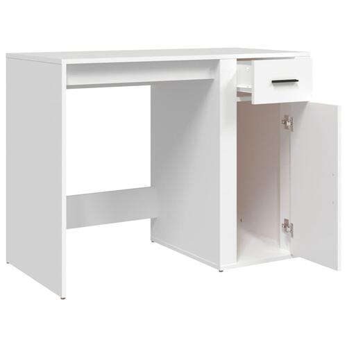 Skrivebord 100x49x75 cm konstrueret træ hvid