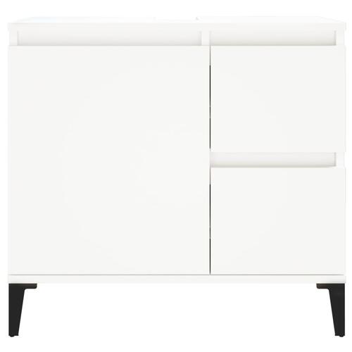 Badeværelsesskab 65x33x60 cm konstrueret træ hvid