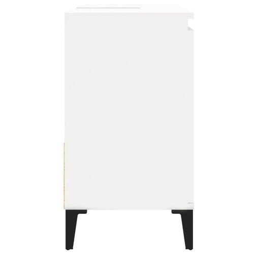 Badeværelsesskab 65x33x60 cm konstrueret træ hvid