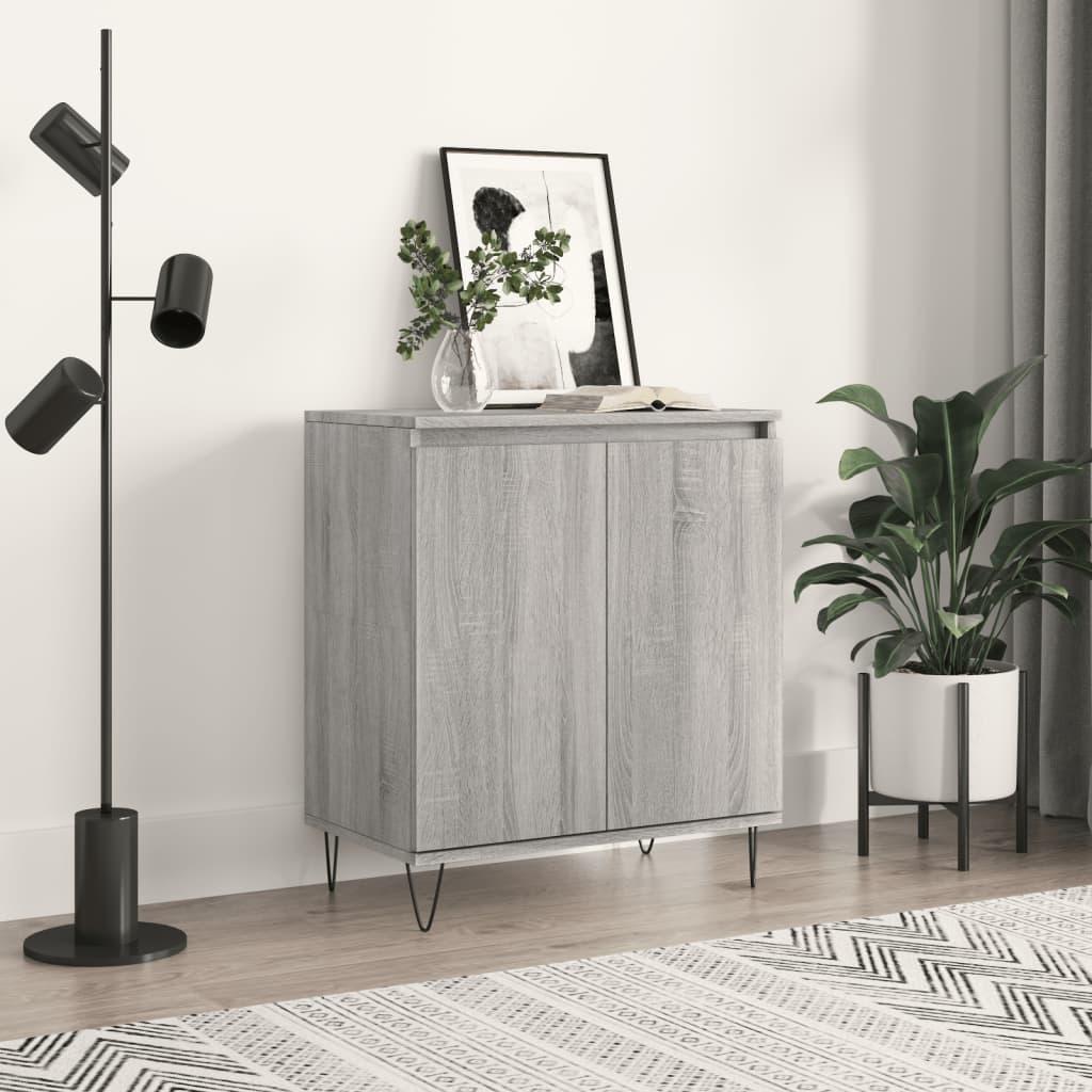 Skænk 60x35x70 cm konstrueret træ grå sonoma-eg