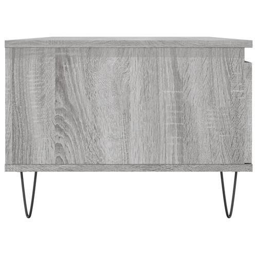 Sofabord 90x50x36,5 cm konstrueret træ grå sonoma-eg