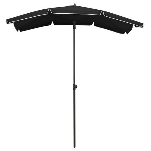 Parasol med stang 210x130 cm sort