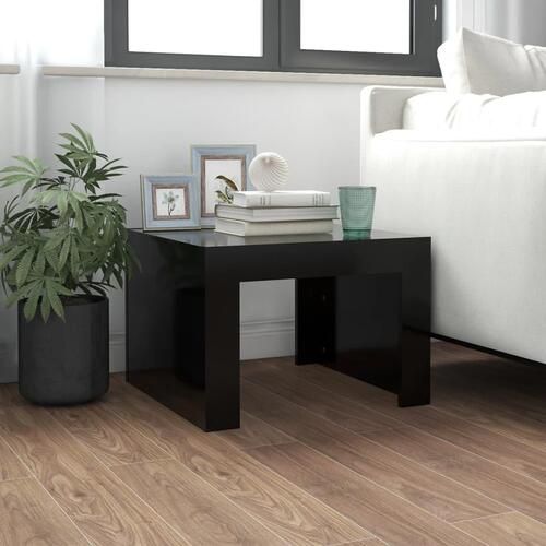 Sofabord 50x50x35 cm konstrueret træ sort