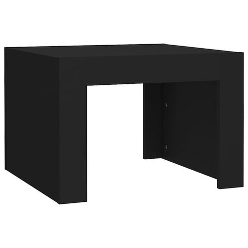 Sofabord 50x50x35 cm konstrueret træ sort