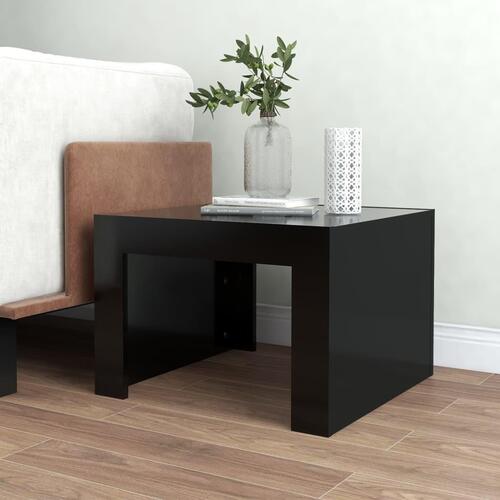 Sofabord 50x50x35 cm konstrueret træ sort