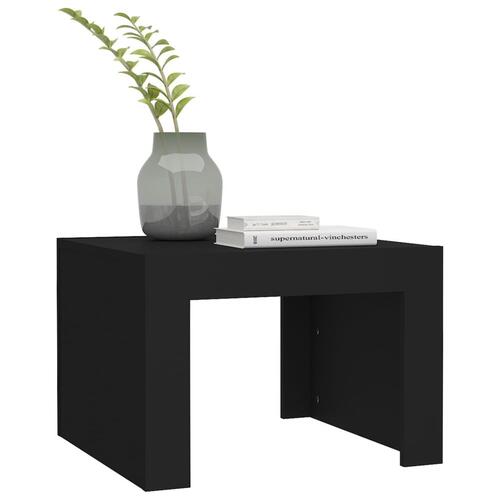 Sofabord 50x50x35 cm konstrueret træ sort