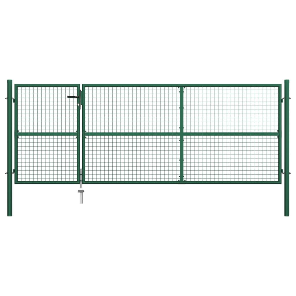 Havelåge 350 x 125 cm stål grøn