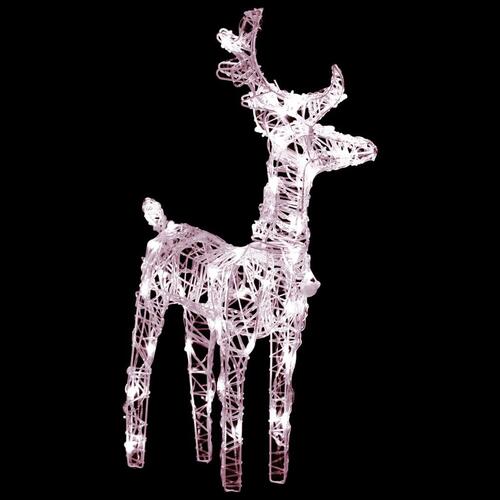 Julerensdyr 2 stk. 80 LED'er akryl varmt hvidt lys