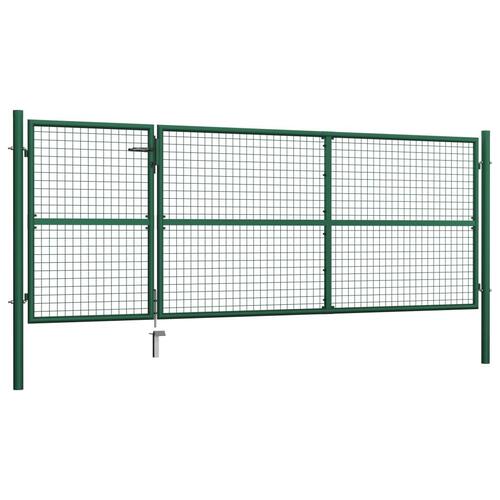 Havelåge 350 x 125 cm stål grøn