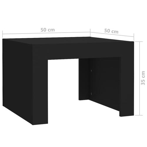 Sofabord 50x50x35 cm konstrueret træ sort