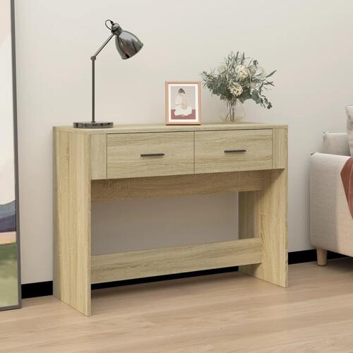 Konsolbord 100x39x75 cm konstrueret træ sonoma-eg