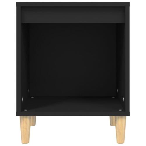 Sengebord 40x35x50 cm konstrueret træ sort