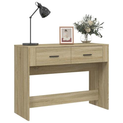 Konsolbord 100x39x75 cm konstrueret træ sonoma-eg