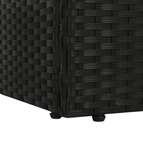 Solseng sort 195 x 60 cm polyrattan