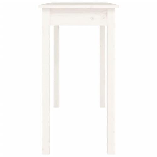 Konsolbord 110x40x75 cm massivt fyrretræ hvid