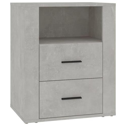 Sengebord 50x36x60 cm konstrueret træ betongrå