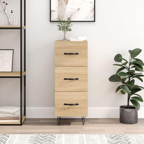 Skænk 34,5x34x90 cm konstrueret træ sonoma-eg