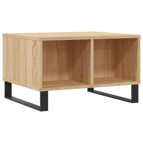 Sofabord 60x50x36,5 cm konstrueret træ sonoma-eg