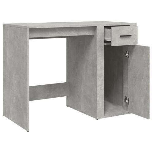 Skrivebord 100x49x75 cm konstrueret træ betongrå