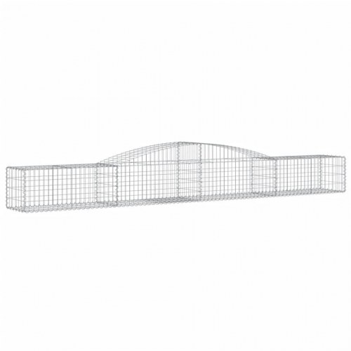 Buede gabionkurve - 5 stk. 400×50×40/60 cm i galvaniseret jern