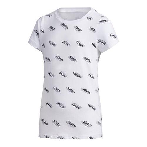 Børne Kortærmet T-shirt Adidas Sportswear Hvid 7-8 år