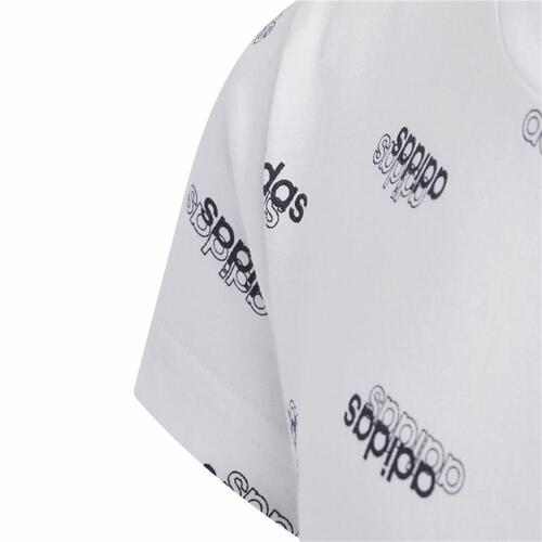 Børne Kortærmet T-shirt Adidas Sportswear Hvid 7-8 år