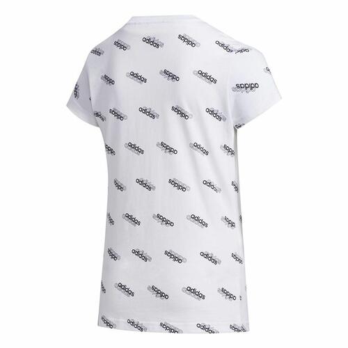 Børne Kortærmet T-shirt Adidas Sportswear Hvid 7-8 år