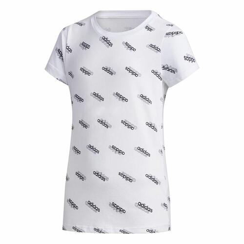 Børne Kortærmet T-shirt Adidas Sportswear Hvid 7-8 år