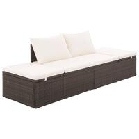 Solseng brun 195 x 60 cm polyrattan