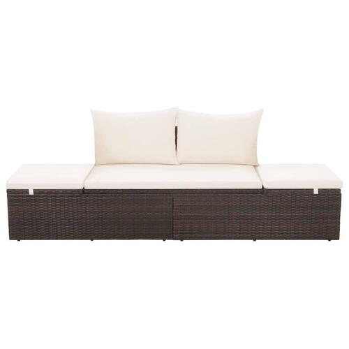 Solseng brun 195 x 60 cm polyrattan