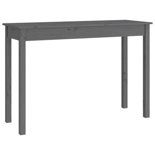 Konsolbord 110x40x75 cm massivt fyrretræ grå